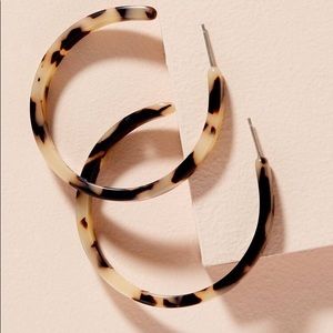 LAST ONE SALE Novalie Tortoiseshell Hoop Earrings